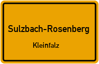 Straßenverzeichnis Sulzbach-Rosenberg Kleinfalz