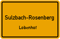 Straßenverzeichnis Sulzbach-Rosenberg Lobenhof