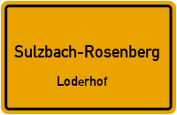 Straßenverzeichnis Sulzbach-Rosenberg Loderhof