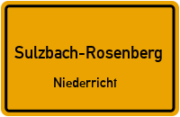 Straßenverzeichnis Sulzbach-Rosenberg Niederricht