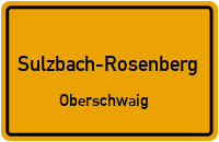 Straßenverzeichnis Sulzbach-Rosenberg Oberschwaig