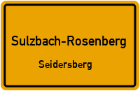 Straßenverzeichnis Sulzbach-Rosenberg Seidersberg