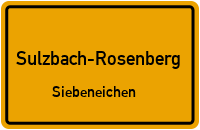 Straßenverzeichnis Sulzbach-Rosenberg Siebeneichen