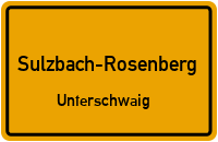 Straßenverzeichnis Sulzbach-Rosenberg Unterschwaig