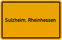 City Sign Sulzheim, Rheinhessen