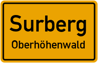 Straßenverzeichnis Surberg Oberhöhenwald