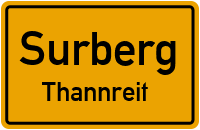 Straßenverzeichnis Surberg Thannreit