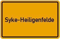 Ortsschild Syke-Heiligenfelde