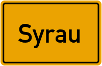 Ortsschild von Gemeinde Syrau in Sachsen