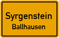 Taläcker in SyrgensteinBallhausen
