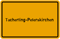 Ortsschild Tacherting-Peterskirchen