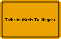 City Sign Talheim (Kreis Tuttlingen)