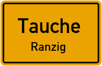 Ranziger Dorfstraße in TaucheRanzig