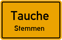 Siedlungsstraße in TaucheStemmen