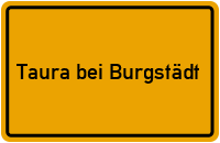 City Sign Taura bei Burgstädt