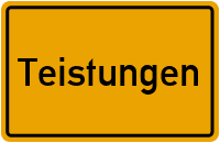 Ortsschild von Gemeinde Teistungen in Thüringen