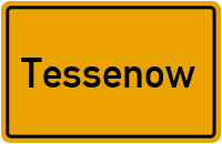 Ortsschild von Tessenow in Mecklenburg-Vorpommern