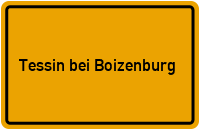 Ortsschild von Gemeinde Tessin bei Boizenburg in Mecklenburg-Vorpommern