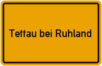 Ortsschild Tettau bei Ruhland