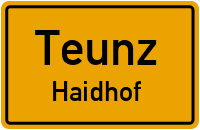 Straßenverzeichnis Teunz Haidhof