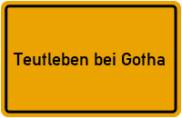 City Sign Teutleben bei Gotha