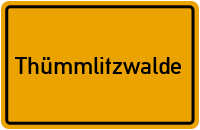 Ortsschild von Gemeinde Thümmlitzwalde in Sachsen