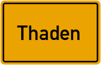 Ortsschild von Gemeinde Thaden in Schleswig-Holstein