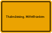 City Sign Thalmässing, Mittelfranken