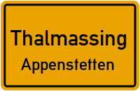Straßenverzeichnis Thalmassing Appenstetten