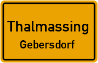 Straßenverzeichnis Thalmassing Gebersdorf