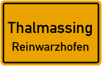 Straßenverzeichnis Thalmassing Reinwarzhofen