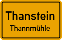 Straßenverzeichnis Thanstein Thannmühle