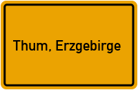 City Sign Thum, Erzgebirge