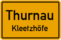 Straßenverzeichnis Thurnau Kleetzhöfe