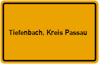City Sign Tiefenbach, Kreis Passau
