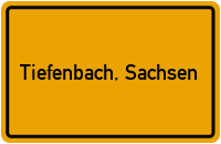 City Sign Tiefenbach, Sachsen