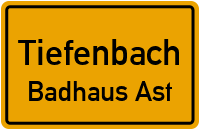Straßenverzeichnis Tiefenbach Badhaus Ast