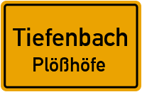 Straßenverzeichnis Tiefenbach Plößhöfe
