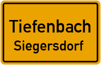 Straßenverzeichnis Tiefenbach Siegersdorf