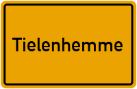 Ortsschild von Gemeinde Tielenhemme in Schleswig-Holstein
