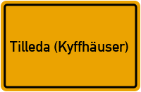 City Sign Tilleda (Kyffhäuser)