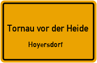Hoyersdorfer Dorfstraße in Tornau vor der HeideHoyersdorf