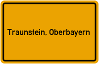 City Sign Traunstein, Oberbayern