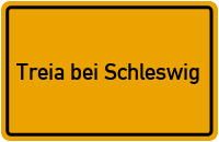 City Sign Treia bei Schleswig
