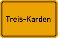 Ortsschild von Gemeinde Treis-Karden in Rheinland-Pfalz