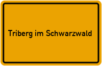 City Sign Triberg im Schwarzwald