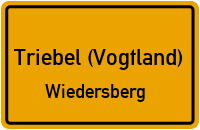 Bergstraße in Triebel (Vogtland)Wiedersberg