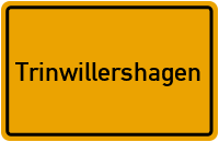 Ortsschild von Trinwillershagen in Mecklenburg-Vorpommern
