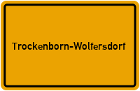 City Sign Trockenborn-Wolfersdorf