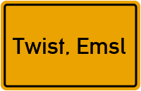 Ortsschild von Gemeinde Twist, Emsl in Niedersachsen